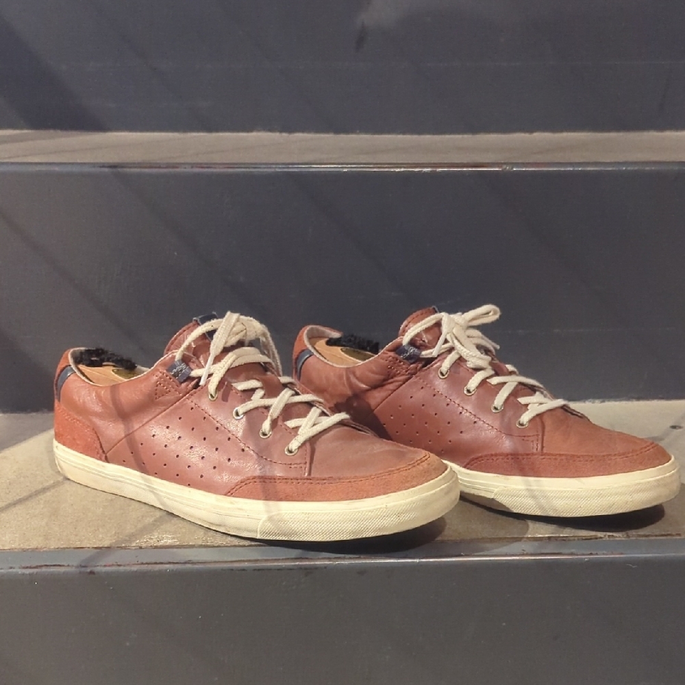 Cole Haan Tan Leather Lace-Up Sneakers